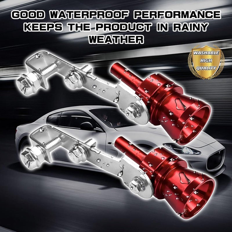 Hirificing 2PCS Exhaust Turbo Whistle, Loud Turbo Sound Booster Exhaust Muffler Pipe Aluminum Alloy Whistle,Car Roar Maker Turbo Sound Enhancer Whistle Simulator(XL-Red) - Image 4